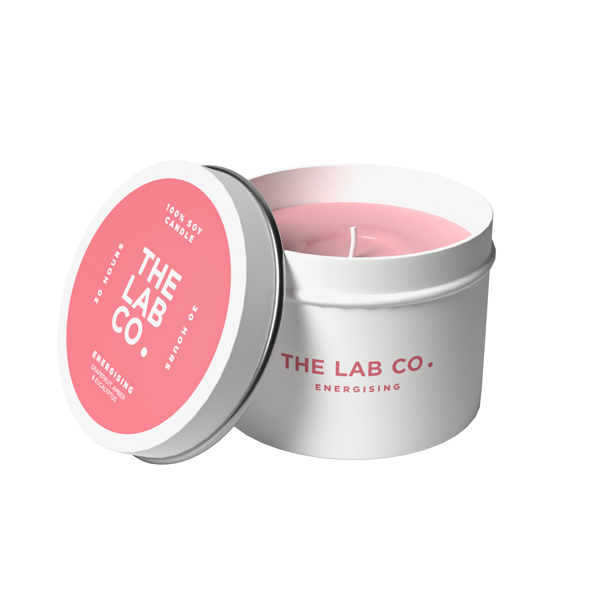 Energising 100% Soy Wax Candle 180g