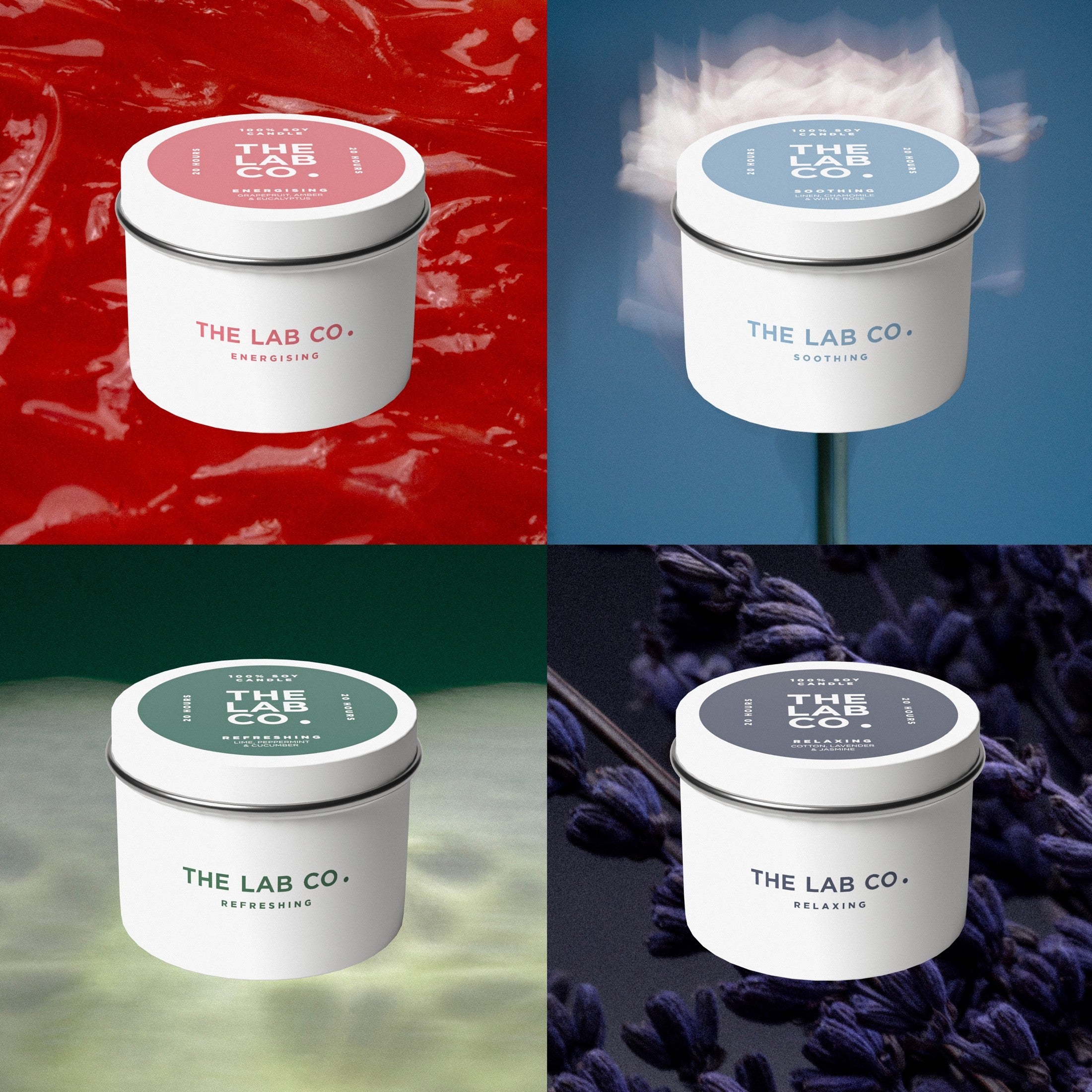 The Candle Collection - 4 x 20hr Scented Candles