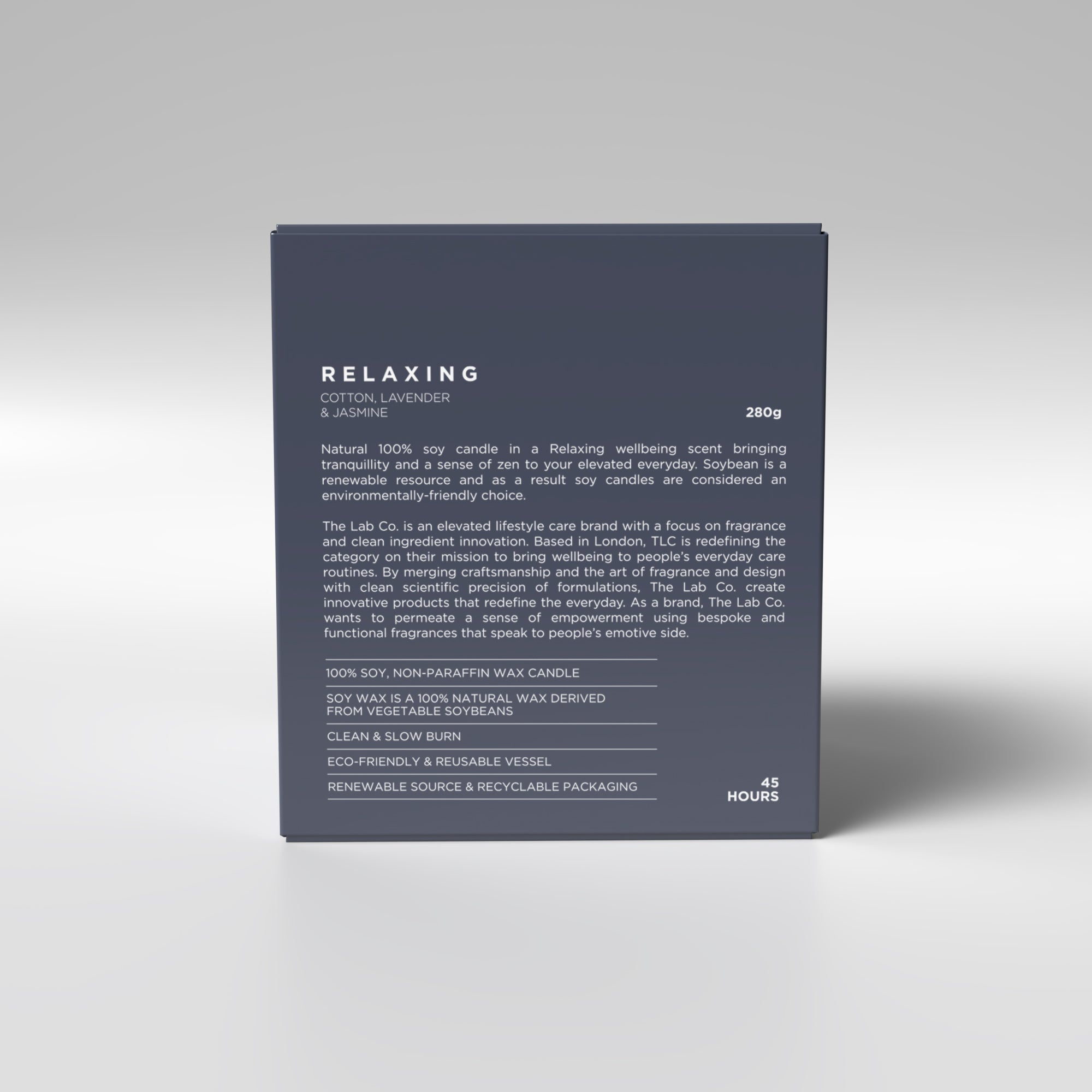 Relaxing 100% Soy Wax Candle 280g